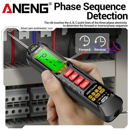 Digital Pen Multimeter Tester ANENG A3016 Car AC/DC Ammeter voltmeter NCV Voltage Induction Diagnostic Probe Detector Test Tools