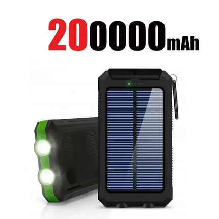 VIVO 200000mAh Power Bank Fast Charging Outdoor Large Capacity External Battery Solar PowerBank Flashlight For iPhone Xiaomi