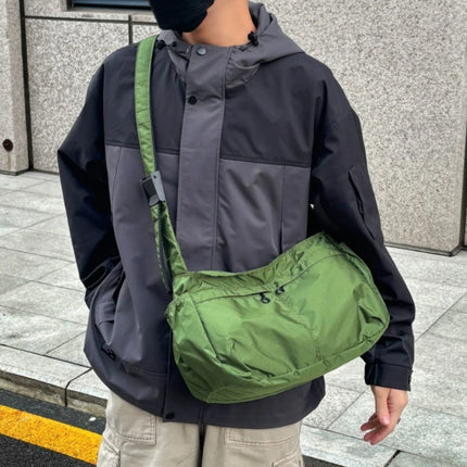 Outdoor Portable Crossbody Bags for Men and Women Commuter Waterproof Youth Shoulder Bag Solid Color Lightweight Female Tote