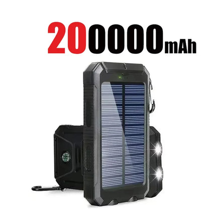 VIVO 200000mAh Power Bank Fast Charging Outdoor Large Capacity External Battery Solar PowerBank Flashlight For iPhone Xiaomi