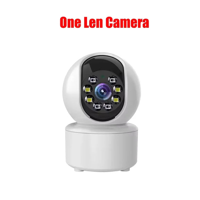 Dual Lens 360°Rotatable Camera 4K WiFi Surveillance Auto Tracking 2 way Audio Night Vision Monitor Smart Home Mini Camera