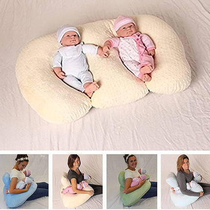 Pregnancy Pillow Twin Anti-spitting Feeding Waist Cushion Baby Pillow Multifunctional Nursing Pillow for Breastfeeding Mom