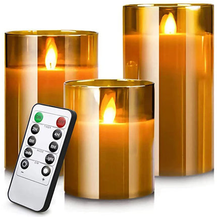 LED Electronic Candle Light Remote Control Candle Full Set For Home Christmas Wedding Decor