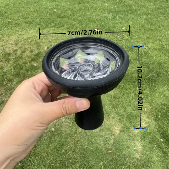 Silicone Glass Tobacco Bowl for Shisha Hookah Charcoal Holder Chicha  Narguile Sheesha Accessories