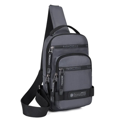 Chest Bag For Men New Large Capacity Shoulder Korean Version Travel Lightweight Nylon Crossbody Bag Backpack