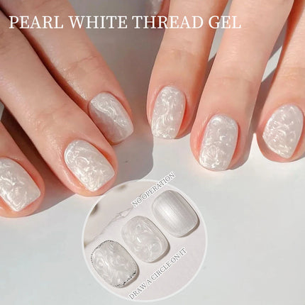 1-30pcs ZH Hot Selling Ice Transparent Glass Beads Cat Eye Nail Polish Gel New White Elf Crystal Cat Eye Nail Art Nail Supplies