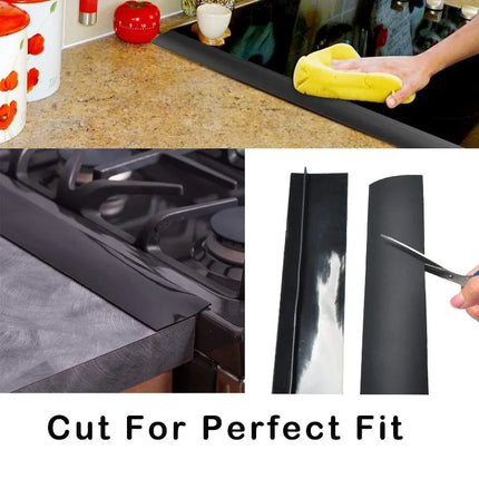 Silicone Stove Counter Gap Cover Set of 2 Silicone Kitchen Gap Filler Heat Resistant Silicone Stove Counter Gap Filler 21''/25''