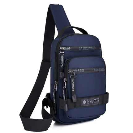Chest Bag For Men New Large Capacity Shoulder Korean Version Travel Lightweight Nylon Crossbody Bag Backpack