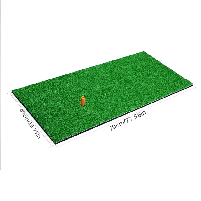 PGM Golf Mat Portable with Rubber Tee Seat Realistic Turf Putter Mat Outdoor Sports Golf Training Turf Mat Indoor Office DJD003