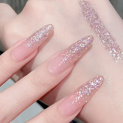 1-30pcs ZH Hot Selling Ice Transparent Glass Beads Cat Eye Nail Polish Gel New White Elf Crystal Cat Eye Nail Art Nail Supplies