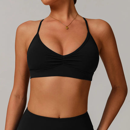 Sports Bra Women Underwear Sexy Back Shockproof Workout High Support Impact Fitness Bra Quick Drying Sports Running Yoga Bra Top
