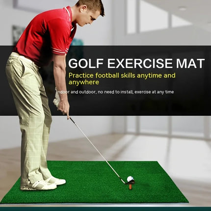 PGM Golf Mat Portable with Rubber Tee Seat Realistic Turf Putter Mat Outdoor Sports Golf Training Turf Mat Indoor Office DJD003