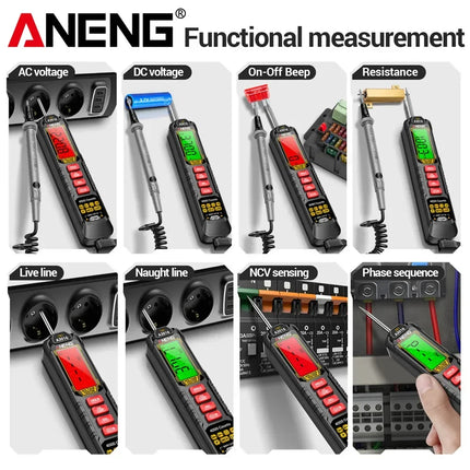 Digital Pen Multimeter Tester ANENG A3016 Car AC/DC Ammeter voltmeter NCV Voltage Induction Diagnostic Probe Detector Test Tools