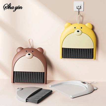 1 Piece Of Desktop Mini Broom With Dustpan Set, Cartoon, Cute Little Broom, Desktop, Keyboard, Window, Corner, Home Cleaning
