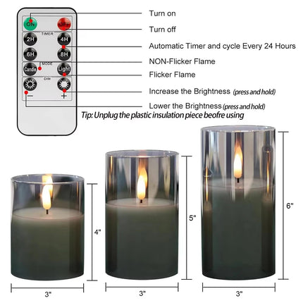 LED Electronic Candle Light Remote Control Candle Full Set For Home Christmas Wedding Decor