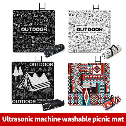 Outdoor Camping Portables Picnic Mat Lawn Mat Thickened Moisture-Proof Camping Mat Aluminum Film Base Machine Washable