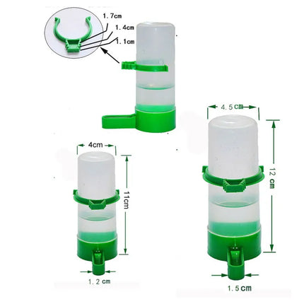 4pcs Bird Feeder Plastic Food Water Feeding Automatic Drinker Parrot Pet Parrot Drinking Cup Bowls Bird Supplies Accessories M/L