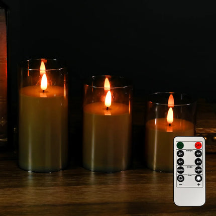 LED Electronic Candle Light Remote Control Candle Full Set For Home Christmas Wedding Decor