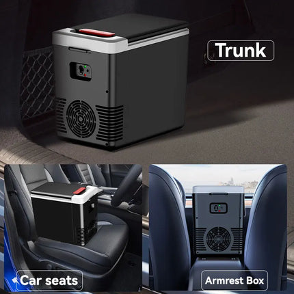 220V Home Refrigerator 12V Car Refrigerator Freezer Heater 10L Mini Auto Freezer Cooler & Warmer Electric Fridge Portable Icebox