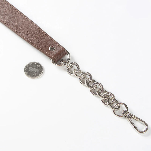 Lady Shoulder Bag Straps Replacement Handbag Chains PU Leather Bag Strap Long Belts Bags Handle Gold Silver Buckle Purse Straps