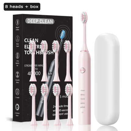 Sonic Electric Toothbrush for Adults USB Rechargeable Sonic Toothbrush with 8 Brush Heads Smart Timer Electronic Tooth Brushes