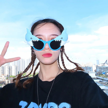 Hawaii Beach Shark Glasses Marine Animal Sunglasses Funny Photo Props Spooky Party Glasses