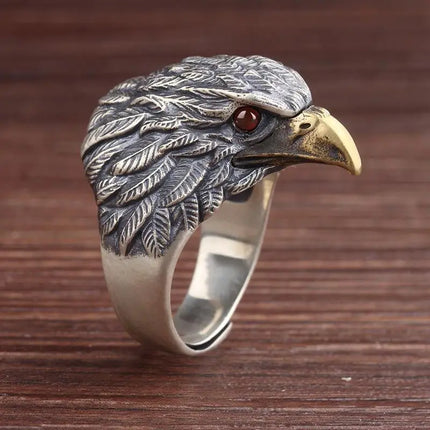 925 Sterling Silver Eagle Adjustable Rings For Women Man Luxury Jewelry Wholesale Dropshippin