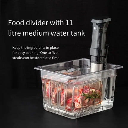 Vertical Mount Vide Rack Divider 5 Detachable Dividers Stainless Steel Sous Vide Rack No-Float Top Bar Collapsible
