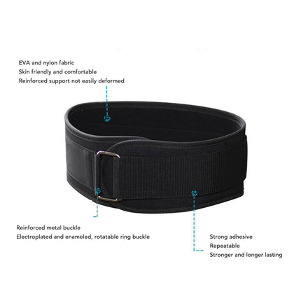 Lumbar Support Belt Adjustable Waist  Comfortable Breathable Waist Compression Brace for Sports Black Lumbar Support