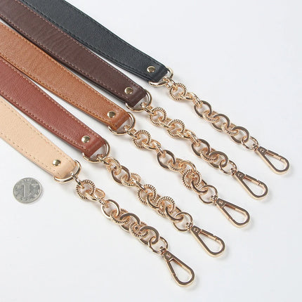 Lady Shoulder Bag Straps Replacement Handbag Chains PU Leather Bag Strap Long Belts Bags Handle Gold Silver Buckle Purse Straps