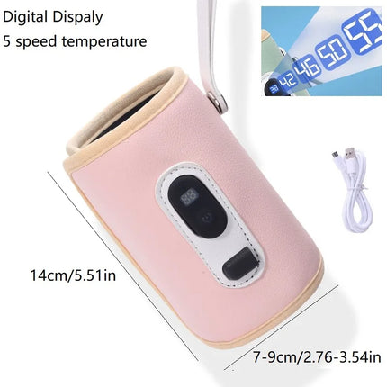 Universal Baby Bottle Warmer Water Formula Milk Warmer Baby Bag USB Nursing Bottle Heater Portable Thermal Bag for Travel