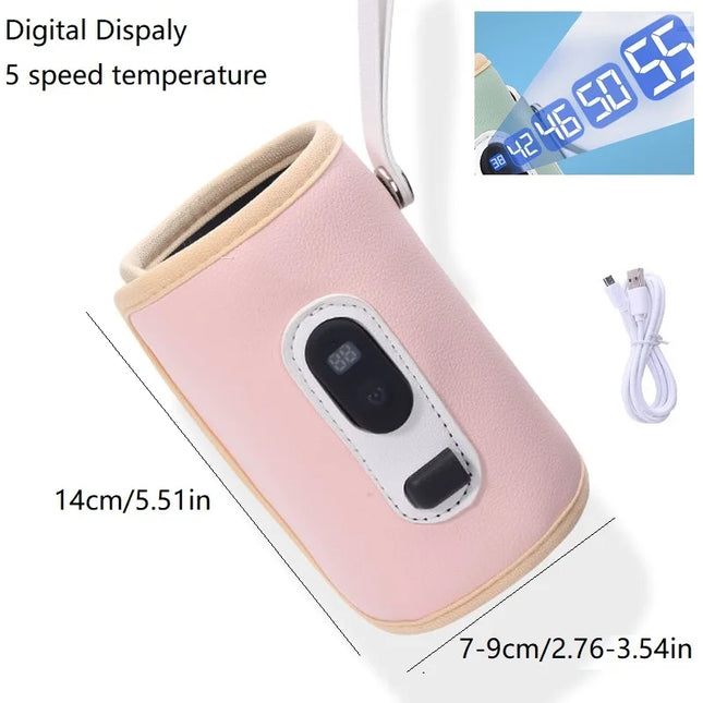 Universal Baby Bottle Warmer Water Formula Milk Warmer Baby Bag USB Nursing Bottle Heater Portable Thermal Bag for Travel