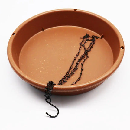 Hanging Bird Feeder Outdoor Bath Tray Bird Water Drinker Outdoor Feeder Garden Yard Decoration Plastic Bird Feeder Pet Supplies