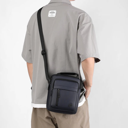 Men's Crossbody Bag - Multi-Compartment Business Shoulder Bag with Adjustable Strap, Compact Design for Travel & Everyday Use