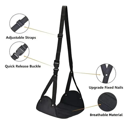 Portable Foot Mat - Adjustable Strap Office Resting Foot Mat Foot Hammock Foot Mat Lazy Man Magic Travel Magic Travel Airplane