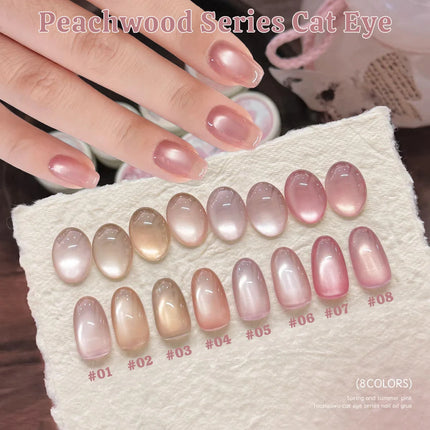 1-30pcs ZH Hot Selling Ice Transparent Glass Beads Cat Eye Nail Polish Gel New White Elf Crystal Cat Eye Nail Art Nail Supplies