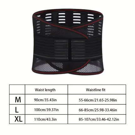 Lumbar Support Belt Anti-Skid Back Braces Waist Belt for Men Women Work Lower Back Pain Relief Spine Lumbar Support Belt