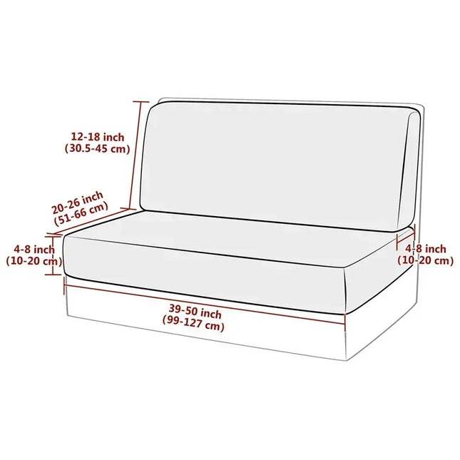 2pcs/set Elastic RV Dinette Cushions Covers Floral Print Spandex Armless Sofa Cover Camper Car Bench Cover Furniture Protector