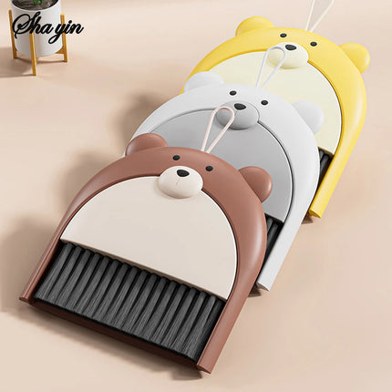 1 Piece Of Desktop Mini Broom With Dustpan Set, Cartoon, Cute Little Broom, Desktop, Keyboard, Window, Corner, Home Cleaning