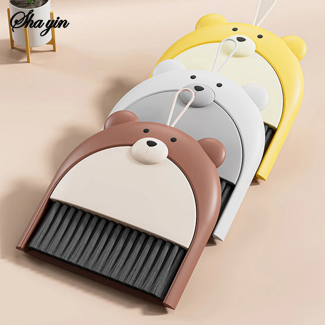 1 Piece Of Desktop Mini Broom With Dustpan Set, Cartoon, Cute Little Broom, Desktop, Keyboard, Window, Corner, Home Cleaning