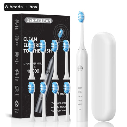 Sonic Electric Toothbrush for Adults USB Rechargeable Sonic Toothbrush with 8 Brush Heads Smart Timer Electronic Tooth Brushes