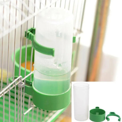 4pcs Bird Feeder Plastic Food Water Feeding Automatic Drinker Parrot Pet Parrot Drinking Cup Bowls Bird Supplies Accessories M/L