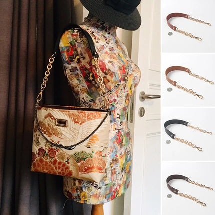 Lady Shoulder Bag Straps Replacement Handbag Chains PU Leather Bag Strap Long Belts Bags Handle Gold Silver Buckle Purse Straps